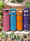 Yeti Rambler Color Matched Straw Top Water Bottles-Customizable & Laser Engraved