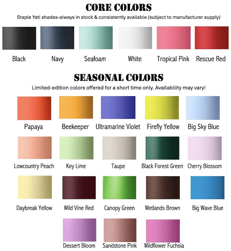 Free Engraving for Yeti Rambler Discontinued Colors image 10