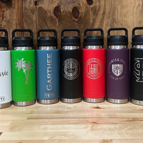 Yeti Rambler Water Bottles-Customizable & Laser Engraved