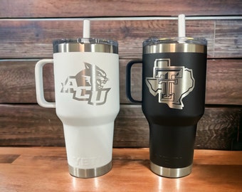Yeti Rambler 35oz Mug Straw Lid - Customizable Laser Engraved
