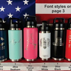 Yeti Rambler Water Bottles-Customizable & Laser Engraved