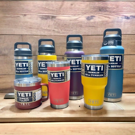 Customizable Yeti Discontinued Color Ramblers-harvest Red, Bimini Pink, Nordic  Blue 