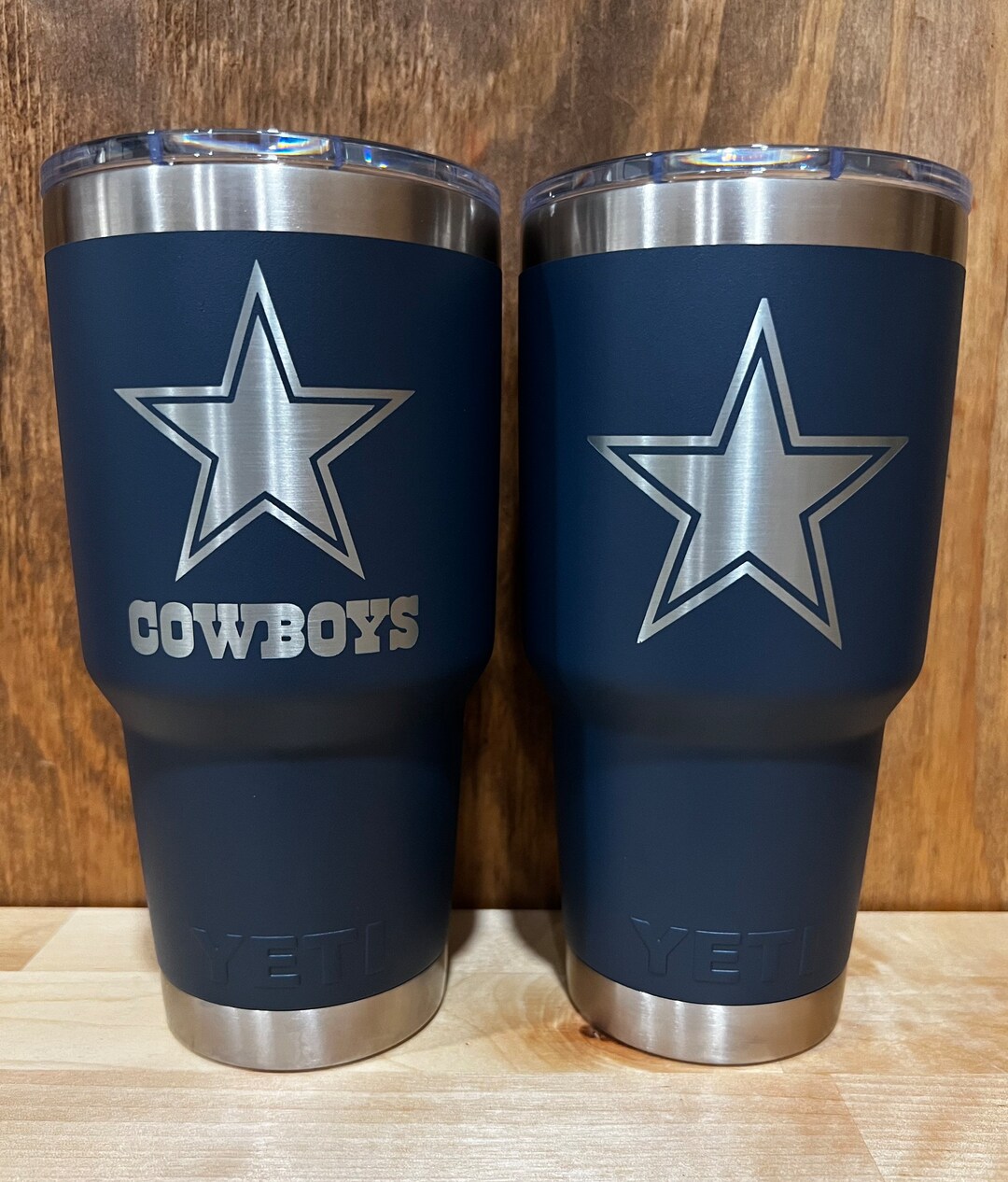 Laser Engraved YETI Rambler With Dallas Cowboys Etsy