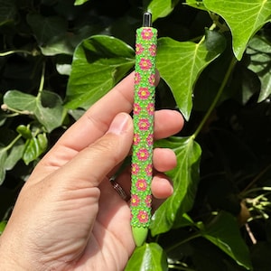 Strasspen, bloem Strasspen, bloemenpen, blingpen, strasspennen, blingpen, hervulbare pen, kantoorbenodigdheden, cadeau voor haar