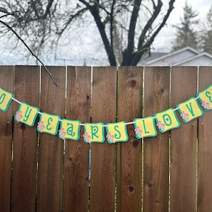 Happy 90th Birthday Banner, 90 Years loved, Birthday Banner, 90th Birthday party decor, Happy 90th Birthday, 90th birthday decorations