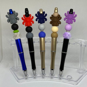 Pen,Custom made beaded pen, spider beaded pens, spider pen, gift for spider lover, teacher gift idea, cute pen, insect lover, refillable pen