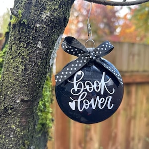 Book Lover Christmas Ornament, Book Christmas Ornament, Book Lover Gift, Book Christmas Ornament, Book Christmas gift, Librarian ornament