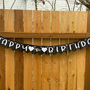 Happy Birthday Banner, Happy 40th Birthday Banner, 40th Birthday Banner, 40th Birthday Party Banner, Happy 40th Birthday decor