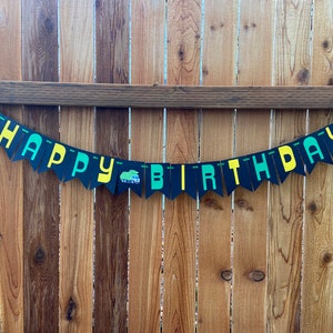 Trash Truck Birthday Banner, Garbage Truck Birthday Banner, Happy Birthday Banner, Garbage Truck Birthday,  Garbage Truck Birthday décor