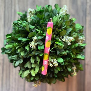 Lemon Pen, Glitter Pen, Refillable Gel pen, Lemon Glitter Pen, Summer Pen, Retractable Gel Pen, Resin Pens, Paper Mate InkJoy Gel Pens