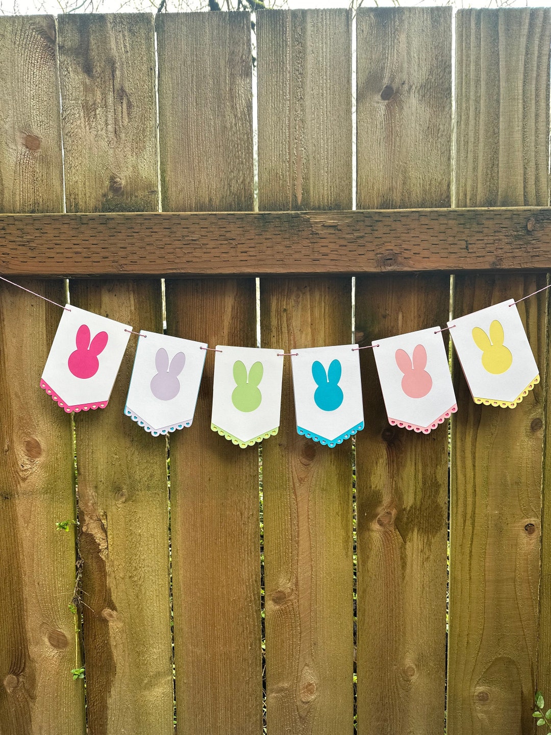 Handcrafted Cardstock Bunny Garland, Spring Decor - Etsy