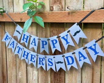 Happy Father's Day banner, Happy Father's Day garland, Father's Day décor, Happy Father's Day sign, Father's Day decor