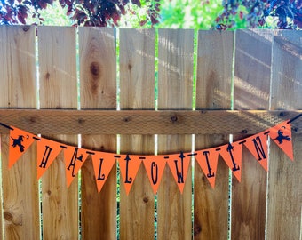 Halloween Banner, Happy Halloween Witch Banner, Halloween Sign, Witch Banner, Fall banner, Witch décor, Halloween décor, Happy Halloween