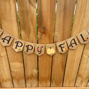 Fall banner, Happy Fall banner, Fall décor, Fall sign, Thanksgiving décor, Fall banner for mantle ,fall  home décor banner