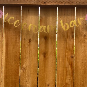 Ice Cream Bar Banner, Ice Cream Bar sign, Sundae bar décor, Ice Cream decoration, Ice Cream Bar Decoration, Ice Cream Party Décor