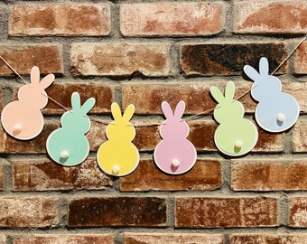 Pastel Bunny Garland, Spring Easter Decor