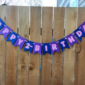 Happy Birthday Banner, Birthday Banner, Happy Birthday Garland, Happy Birthday Pastel Colors, Personalized Banner, Custom Color Bday Banner