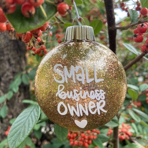 Small Business Owner Christmas Ornament, Small Business Owner Ornament, Glitter Christmas Ornament, Small Business owner gift, Gift for her