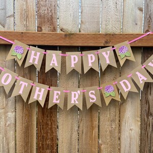 Happy Mothers day Banner, Mothers day Garland, Mothers day decoration, Mothers day decor, Mothers day bunting, Flower Banner, Mother decor