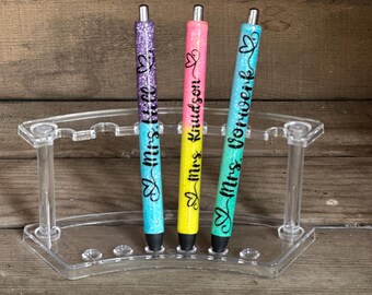 Bolígrafo para profesores, bolígrafo con purpurina para profesores, bolígrafo personalizado, bolígrafo recargable, bolígrafo con purpurina, bolígrafo personalizado de agradecimiento para profesores