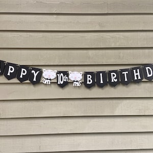 Banner, Cat Birthday Banner, Kitty Birthday, Cat Birthday Decor, Kitten Birthday banner, Cat Birthday Party, Cat themed birthday