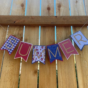 Summer banner, Summer Sign, Summer Mantle Décor, Summer Decoration, Summer garland, Summer Party sign
