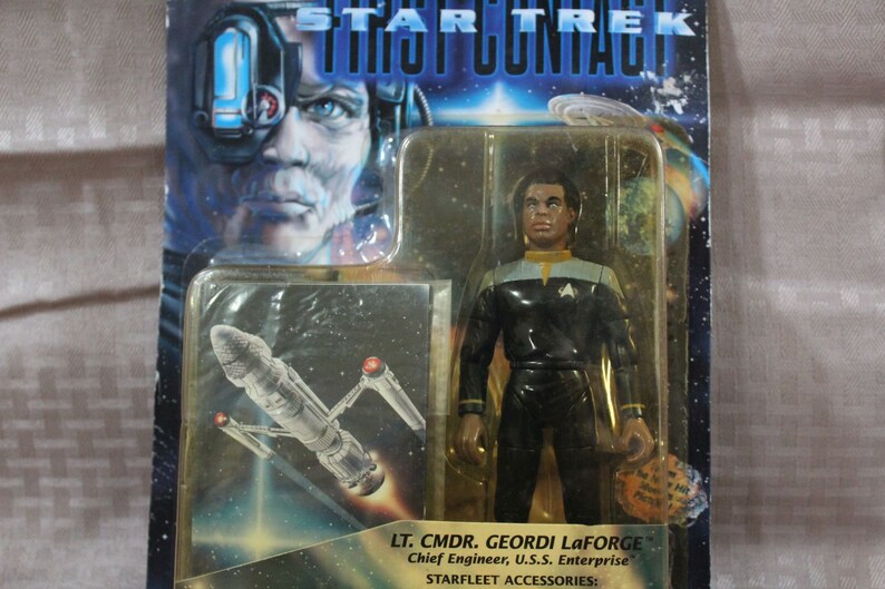 Commander Geordi LaForge Playmates Figure Vintage New in Box Star Trek First Contact Lt