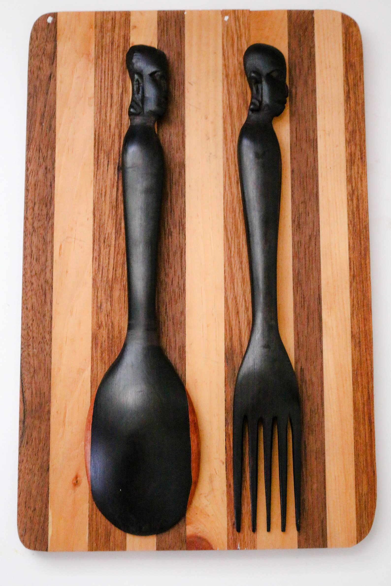 Handmade Wooden Salad Servers / Maasai Serving Set Forkspoon/ Etsy