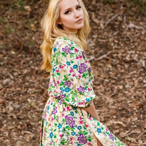 Diane Freis - Morning Glory Silk Floral 2-Piece Dress