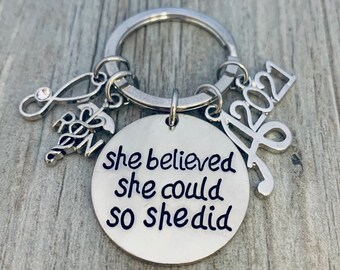 Custom Engraved Nurse Charm Bracelet Jewelry Personalized Gift for Nurse Graduation Gift Hand Stamped RN LPN Nursing is a Work of Heart
