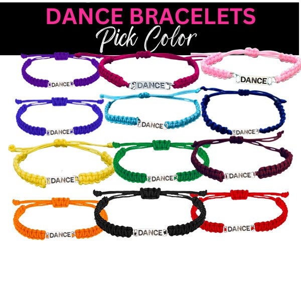 Girls Dance Bracelet, Adjustable Bracelet, Girls Dance Jewelry, Gift For Dancer, Dance Jewelry, Recital Gift, Gift for Dancer, Ballet, Tap