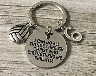 3D VOLLEYBALLBALL keychain with PAW mascot personalized w initial or number charm volleyball keychain zipper pull or purse charm