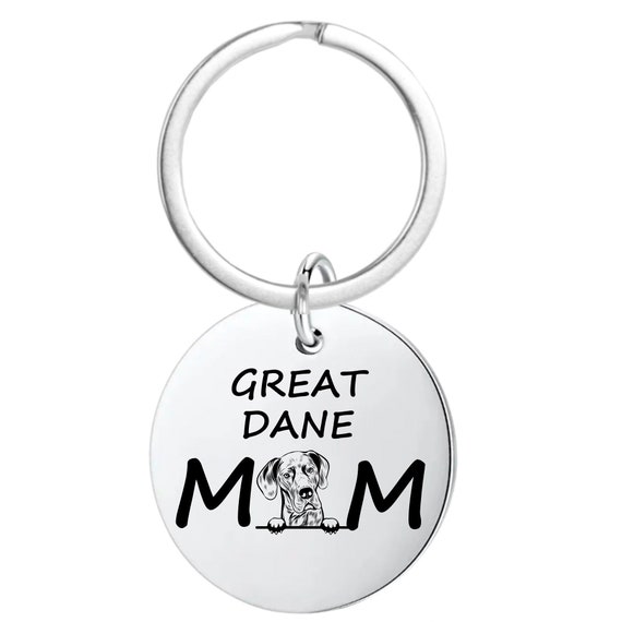 Great Dane dog keychain - pet keepsake - pet key chain - pet bag