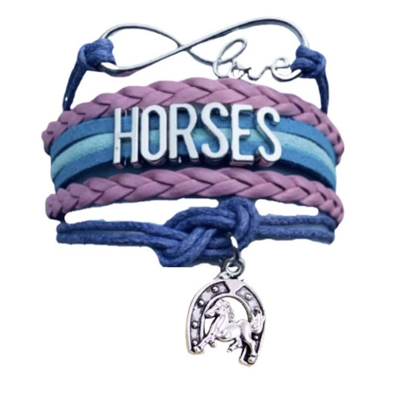 Girls Horse Charm Bracelet Equestrian Bracelet Horse Etsy