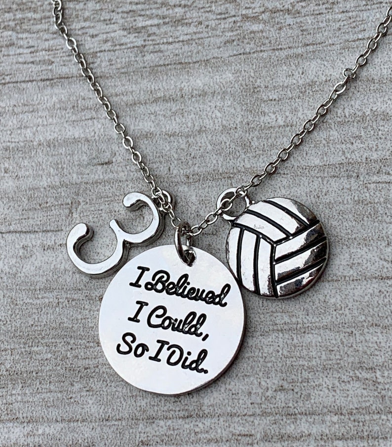 Personalized Volleyball Necklace with Number Charm Volleyball Etsy
