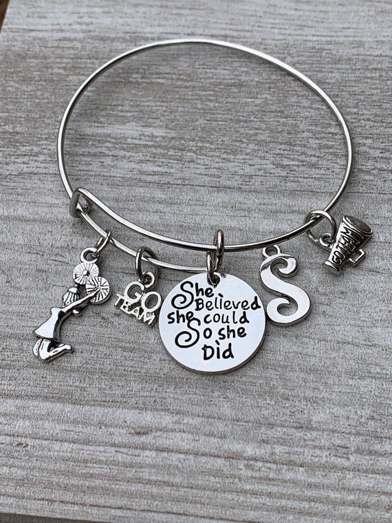 Cheer Charm Bracelet Cheerleading She Believed She Could so She