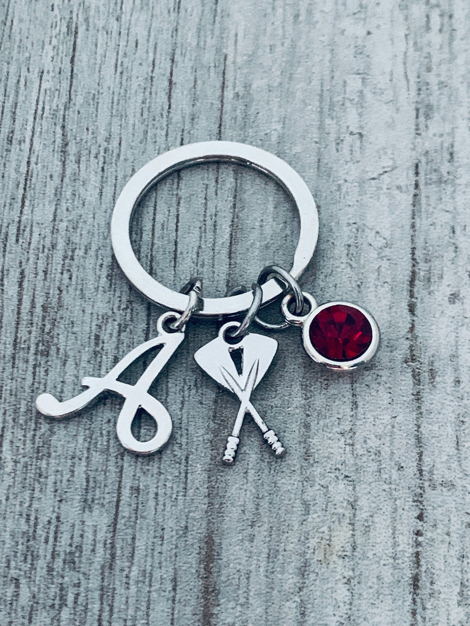 Rowing Keychain Personalized Crew Oars Charm Key Ring Rowing Etsy