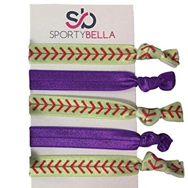 Softball Hair Ties Etsy