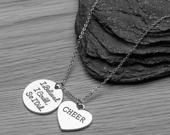 Girls Cheer Charm Necklace, Love to Cheer Charm Pendant Necklace, I Believed I Could Cheerleading Jewelry, Cheer Gift for Cheerleaders