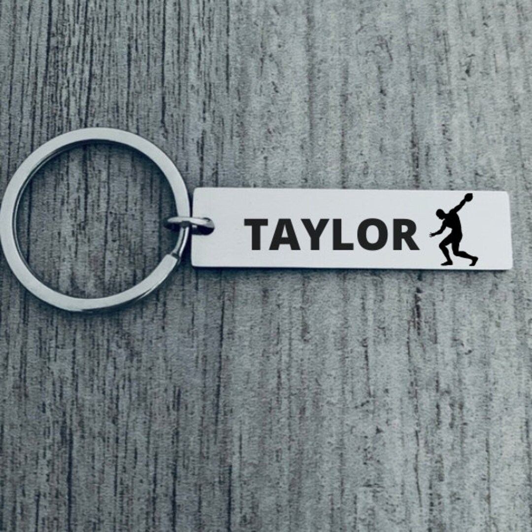 Discus Throw Keychain, Girls, Boys Personalized Track and Field