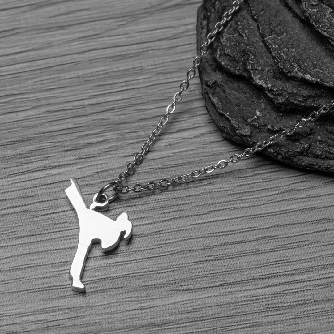 Girls Stainless Steel Martial Arts Necklace, Martial Arts Jewelry