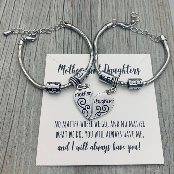 mother daughter infinity bracelets, satellite beaded chain, mother dau