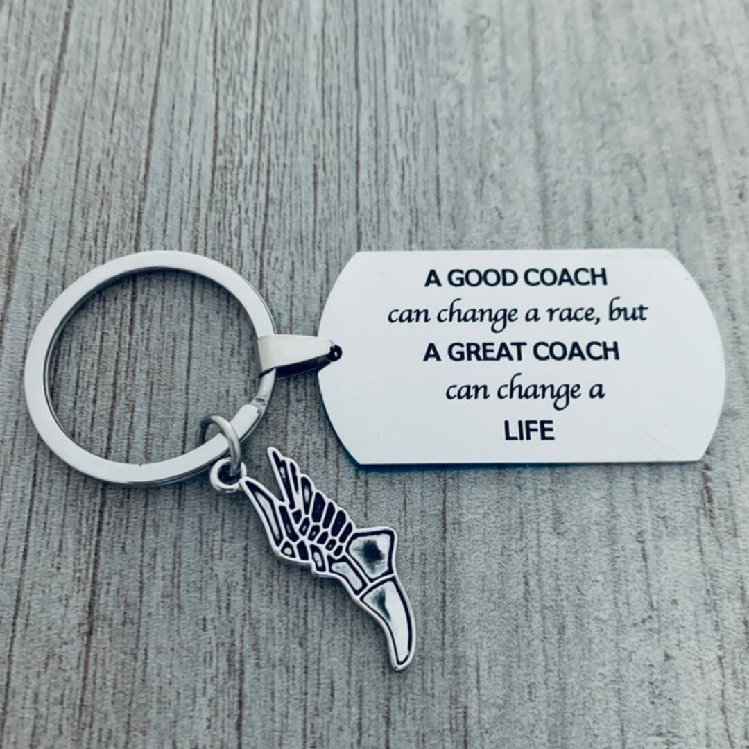 Track Coach Keychain, Running Coach Gifts, A Good Coach Can Change a