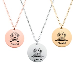 Newfoundland Dog Gifts ,Personalized Charm Necklace Custom Name Engraved  Dog Pendant, Memorial Keepsake for Dog Mom, Dog Lover Gifts