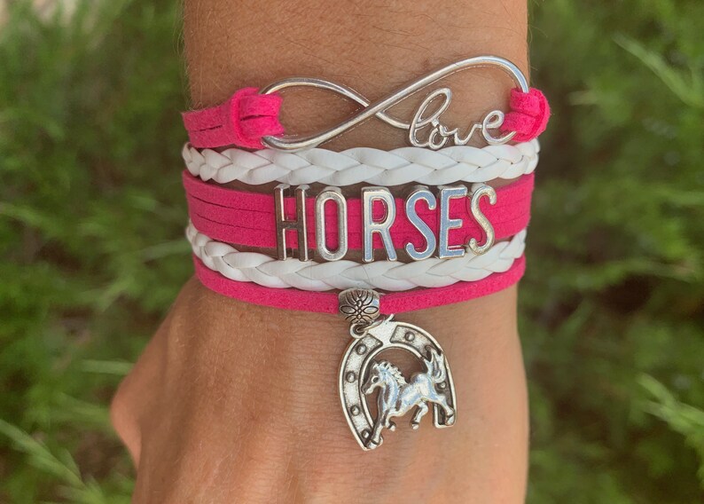 Girls Horse Charm Bracelet Equestrian Bracelet Horse Etsy