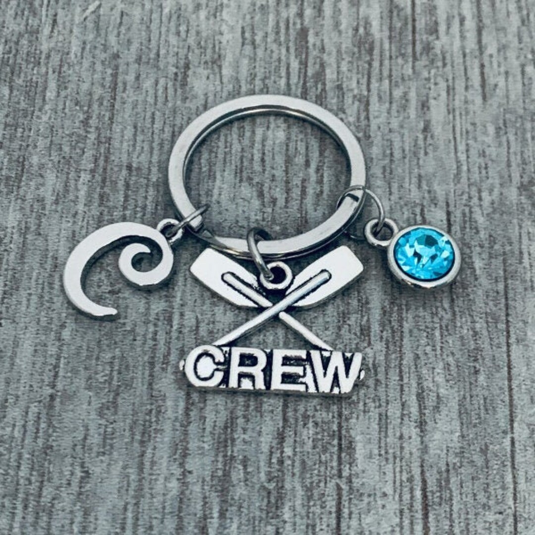 Rowing Keychain Personalized Crew Oars Charm Key Ring Rowing Etsy