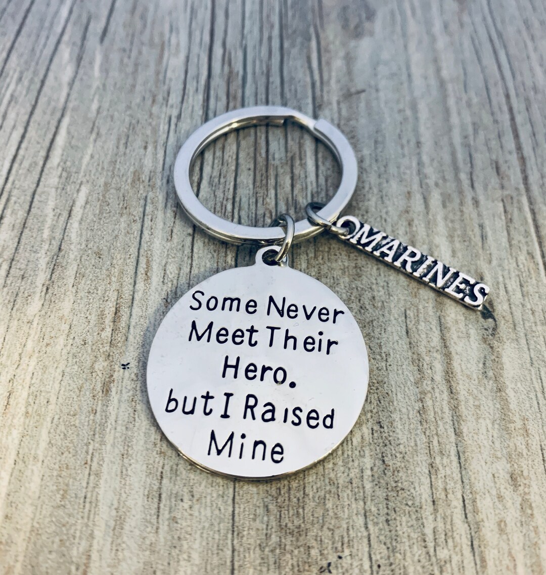 Marine Dad Keychain - Antique Brass Coin With Message, 1.75 Inches, Gift For Marine Fathers - View #6