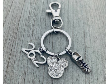 Disney Marathon Runner Gift, Run Disney Key Chain, Run Disney Marathon Weekend Sneaker Jewelry,  26.2 Keychain