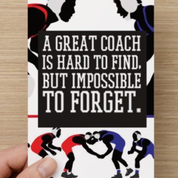 Wrestling Coach Card Gift, Wrestling Great Coach is Hard to Find But Impossible to Forget Coach Card for Coaches, Wrestling Coach Gift Idea