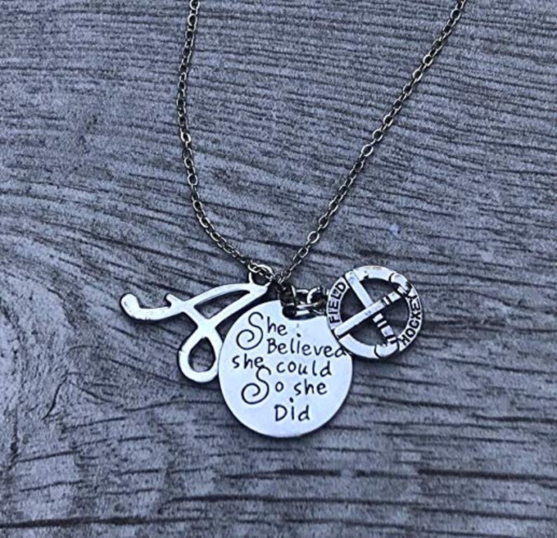 Field Hockey Charm Necklace Field Hockey Gifts Field Hockey I Believed I Could So I Did Jewelry Field Hockey Necklace Perfect Gift for Field Hockey Players